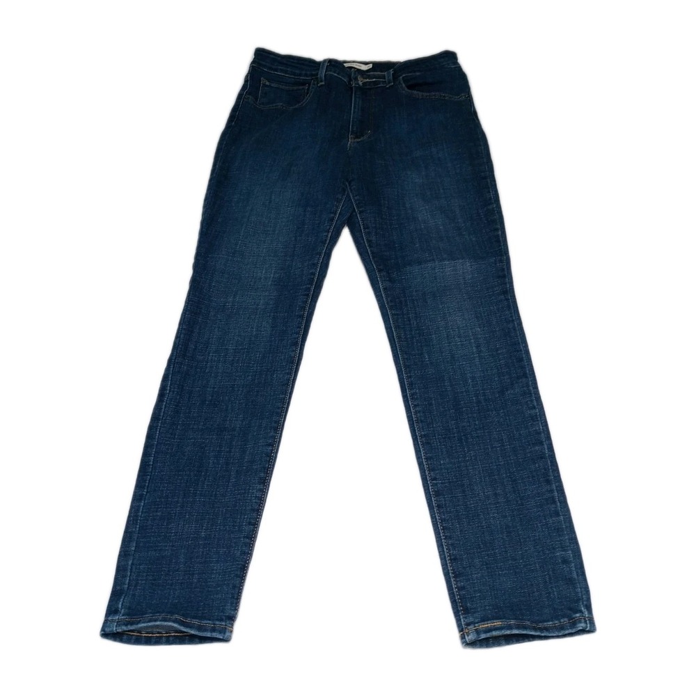 Levi's Jeans Women's 30 721 High Rise Skinny Fit Dark Blue Faded Stretch Denim